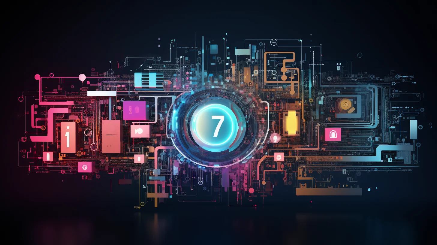 Sekcja pokazująca skróty związane z technologią. Wizualna reprezentacja różnorodnych koncepcji technologicznych.