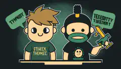 Animowany obraz przedstawiający dwie postacie, jedną ubraną w koszulkę HackTheBox Academy, a drugą w koszulkę TryHackMe, z których każda ma nad głową bańkę mydlaną zawierającą odpowiedni symbol ich platformy, a obie postacie stoją na huśtawce, która jest zrównoważona pośrodku.